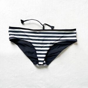 lululemon athletica Black & White Striped Reversible Bikini Bottom